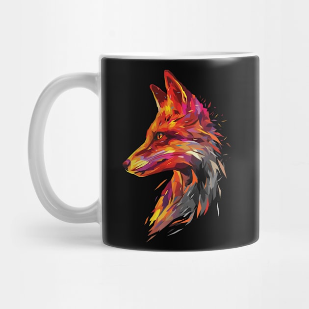 Abstract Flaming Fox by pxl_g